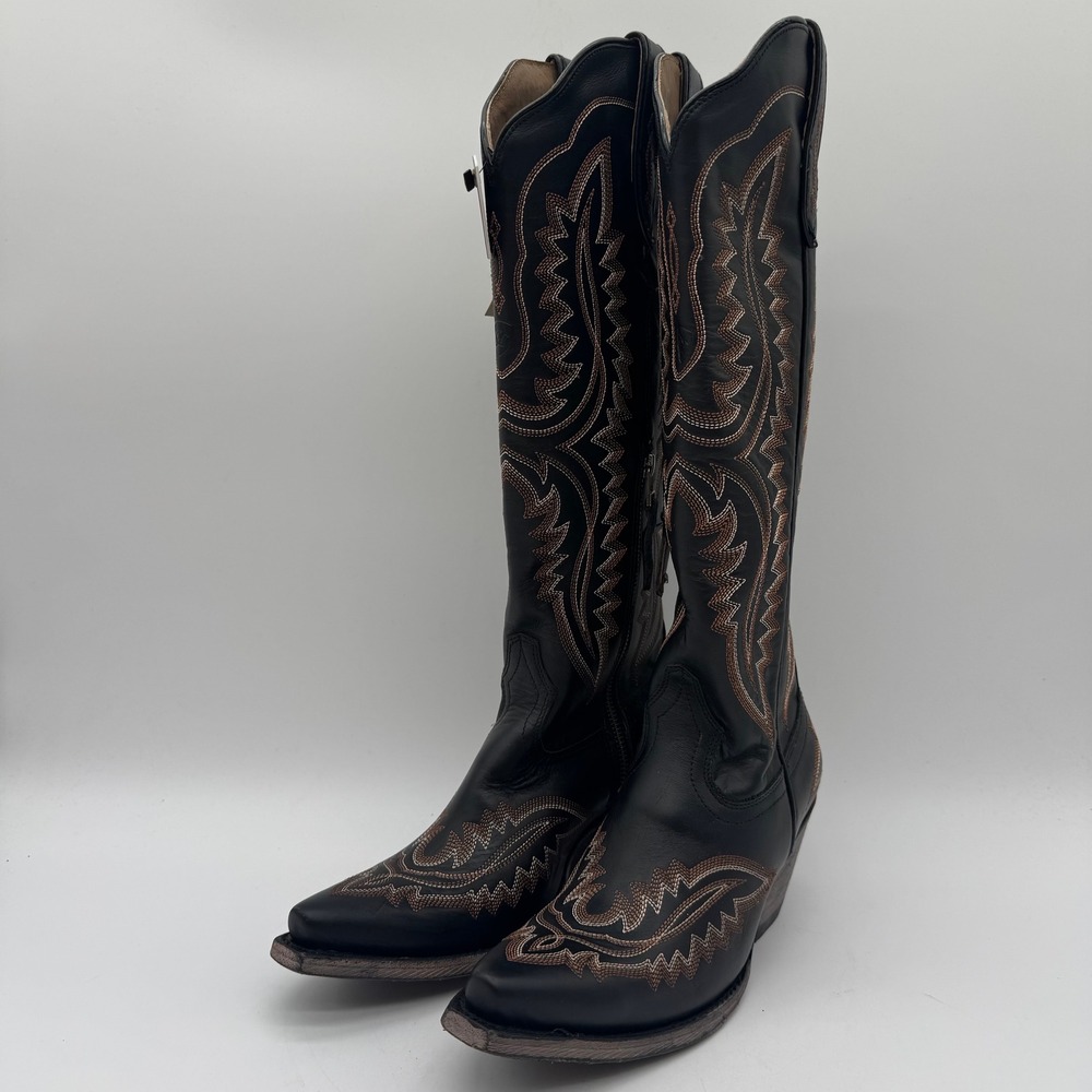 Ariat Casanova Boots Womens US 7.5 B Brooklyn Black Leather Tall Western NWT